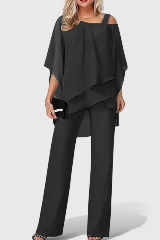 Kitty Cold Shoulder Two-Piece Set