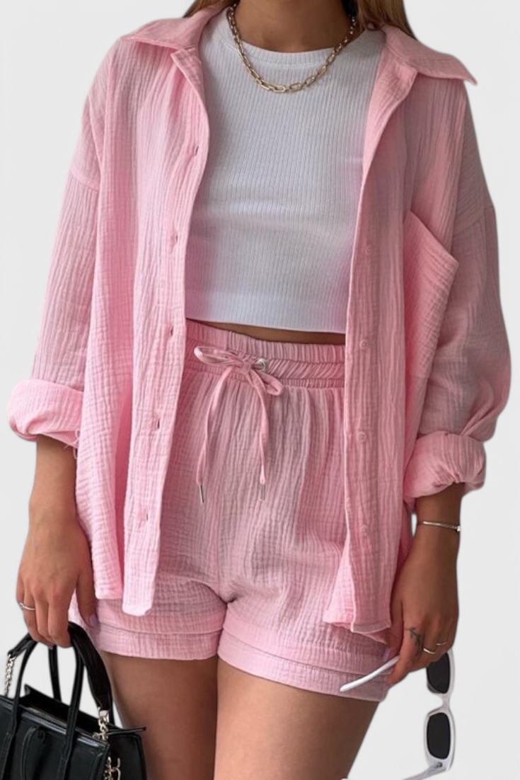 Xenia Relaxed Lounge Collar Set
