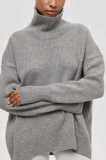 Kaisey Cloudless Sky Turtleneck Oversized Jumper