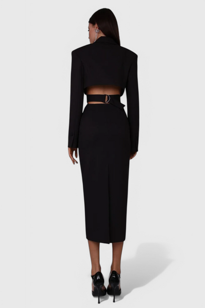 Bernice Cut-Out Midi Blazer Dress