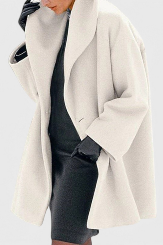 Harper Oversized Wool Blend Coat with Wide Lapel