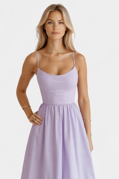 Marvelle Sleeveless Flowy Midi Dress