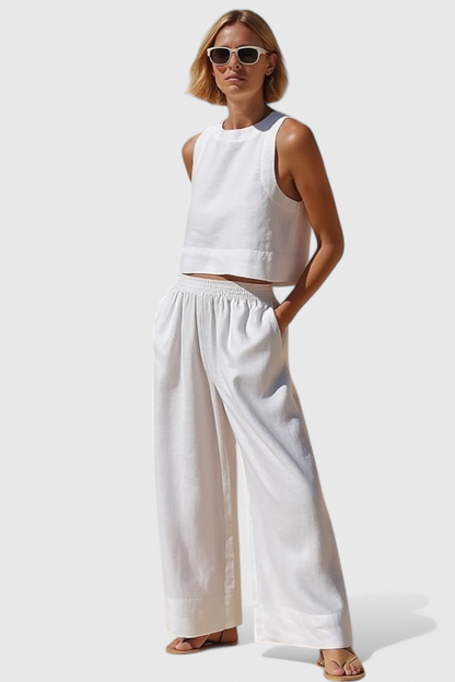 Avelina Two-Piece Set with Relaxed Minimalist Silhouette