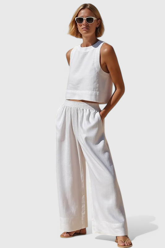 Avelina Two-Piece Set with Relaxed Minimalist Silhouette