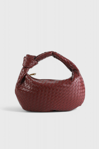 Sage Medium Woven Shoulder Satchel