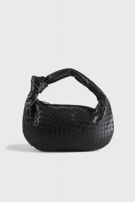 Sage Medium Woven Shoulder Satchel