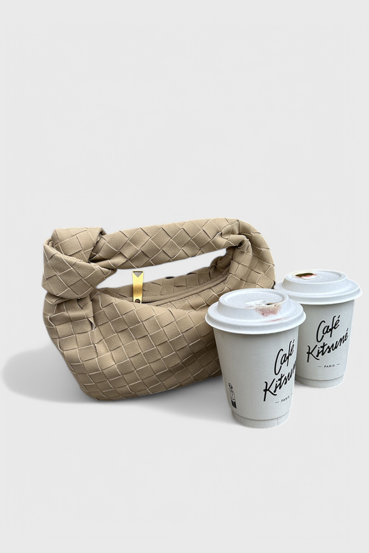 Remi Mini Woven Bag with Knot Detail